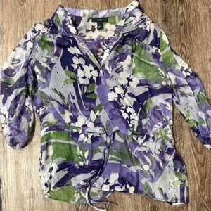 Alfani Women's Vibrant Floral Blouse